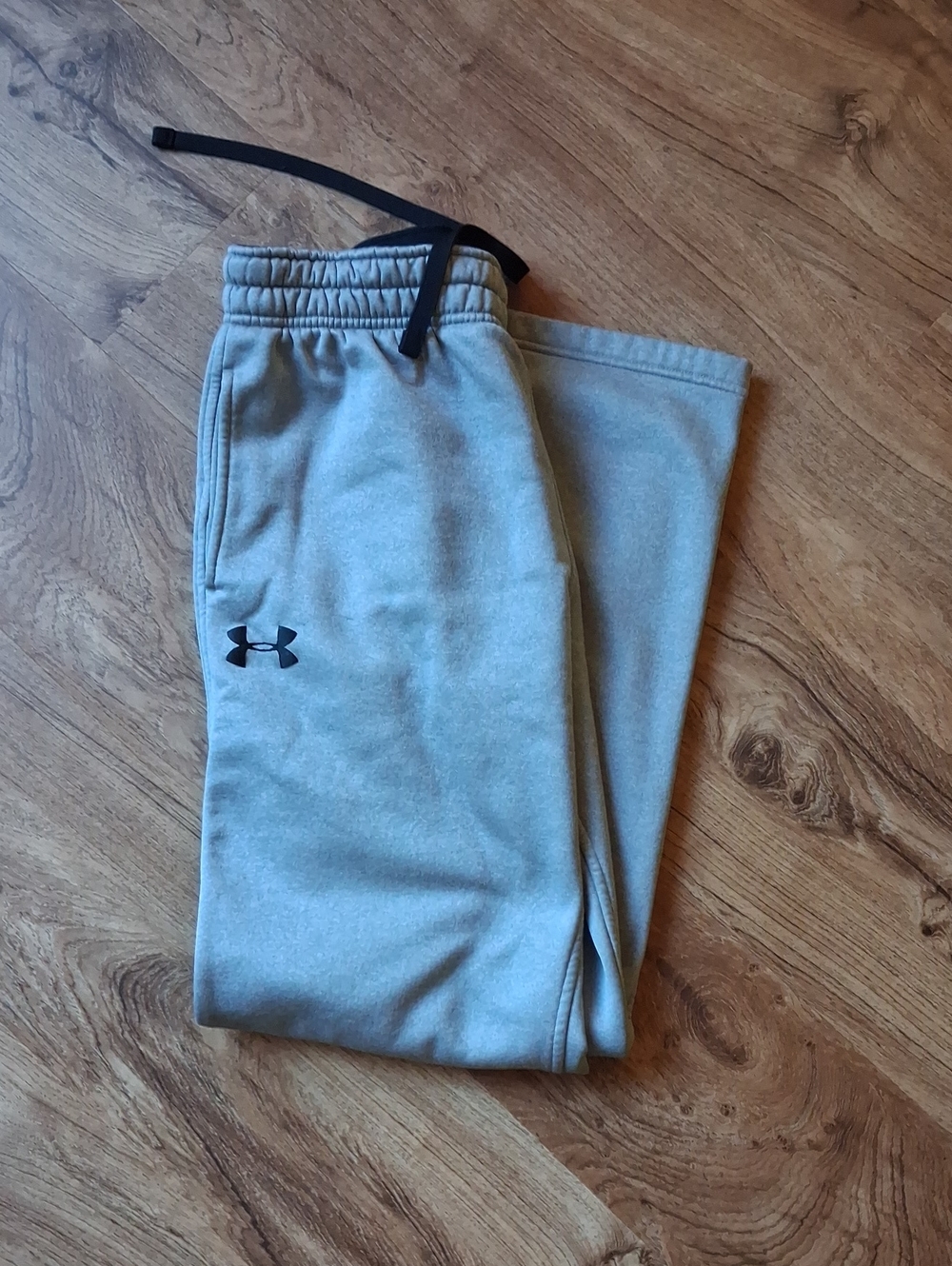 Under Armour Youth Gray Athletic Joggers with Black Logo